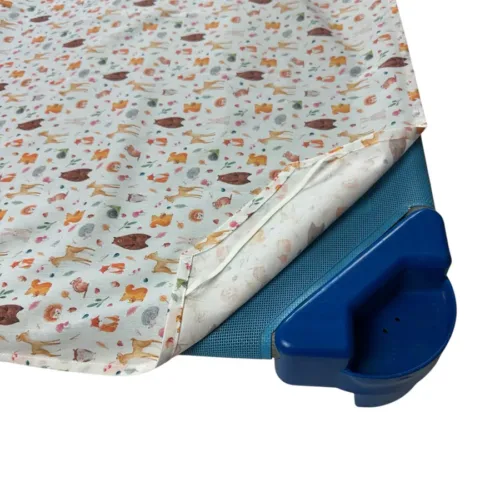 sabana bajera para hamaca escolar de 130 cm x 60 cm con gomas, con estampado animales