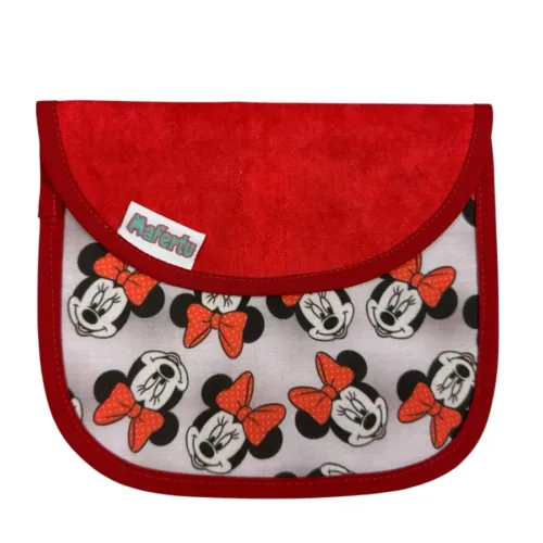 porta bocadillos de tela Disney, reutilizable y plastificado