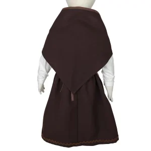 Disfraz De Castañera Para Niña De 5-6 Años, Incluye Pañuelo, Camisa Y Falda Con Delantal