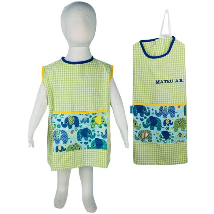 Bata escolar verano elefantes